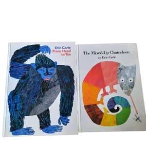Eric Carle Children's Book Duo - Vibrant Blue and Multicolor